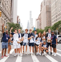 Students exploring New York city during a study abroad trip